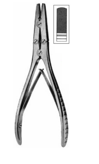 Product Vet Spectrum Pin Pulling Plier, 7" (18cm), Straight, Double Action, Serrated Jaws, 6mm Jaw Width | SAH.701732 Image