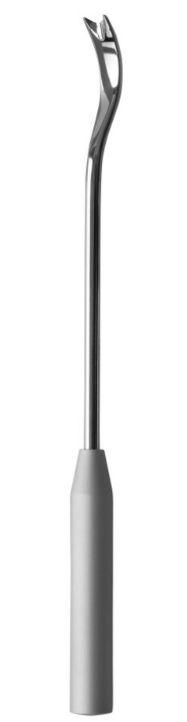Product Vet Spectrum Downing Cartilage Knife, 10.5" (26.5cm), Straight Shaft, Angled Tip, Double Guarded, Concave Edge | SAH.703019 Image