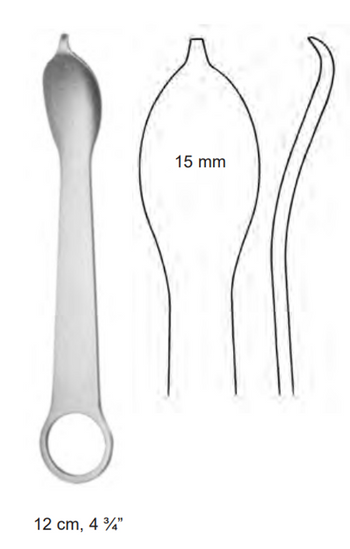 Product Vet Spectrum Mini-Hohmann Retractor, 4.75", 1 Finger Hole, 15mm | SAH.704133 Image