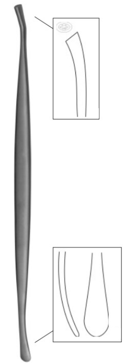 Product Vet Spectrum Penfield Dissector, 8" (20cm), Medium Curved, Double Ended | SAH.723891 Image