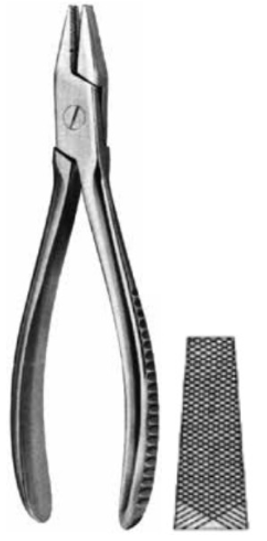 Product Vet Spectrum Flat Nose Plier, 6.75" (17cm), Serrated, Flat Rectangular Tip | SAH.734550 Image