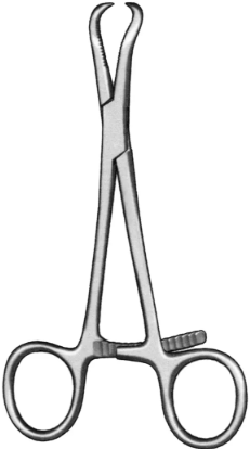 Product Spectrum Bone Reduction Forcep, 5.5", Curved, 15mm Serrated w/ Pointed Tips | SAH.740345 Image