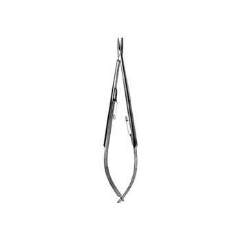 Product Vet Spectrum Castroviejo Needle Holder, 5.5" (14cm), Straight, Serrated, With Lock, TC | SAH.760220 Image