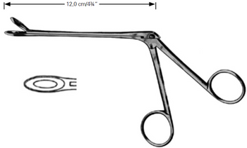 Product Vet Spectrum Weil-Blakesley Nasal Cutting Forcep, 7.5" (19 cm), 4.75" (12 cm) Working Length, 5.3 mm Oval Cup | SAH.770028 Image