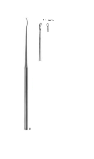 Product Vet Spectrum Rosen Curette, 6.25" (15.5 cm), Straight, 1.5mm Angled Tip | SAH.780074 Image
