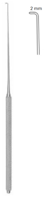 Product Vet Spectrum Malis Nerve Hook, 7in (18cm), Round Handle, 90 Degree Angled Tip, 2mm Blunt Tip | SAH.780091 Image