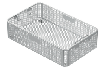 Product Vet Spectrum EverGreen 3/4 Standard Sterilization Container Basket, Perforated (405x253x80mm) | SAH.K3750 Image