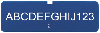 Product Aesculap Accessories Container Identification Label, Mini, Dental, Disposal, Aluminum, Blue, 50mm x 18mm | JG646B Image