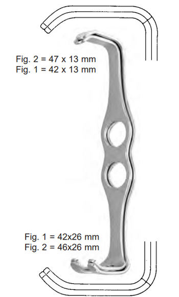 Product Spectrum Mathieu Retractor (Pair), 8in (20cm), (47x13mm/46x26mm) (42x13mm/42x26mm) | SAH.20-3948 Image