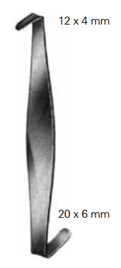 Product Vet Spectrum Crile Retractor, 4.25in (11cm), 12x4mm and 20x6mm Tip Width | SAH.761343 Image