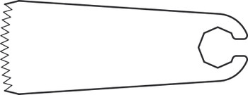 Product Aesculap Saw Blade for GD307 25mm x 12mm x 0.3mm, 0.3mm incision width | GD397R Image