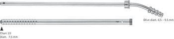 Product Aesculap Pool Suction Cannula, 7.5mm Tip (23Fr), 225mm (8.875in), Curved | GF860R Image
