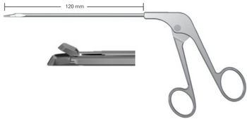 Product Vet Spectrum Arthroscopic Posterior Biopsy Punch Forcep, 4.75in (120mm), Curved Up, 2.2mm Tip Width | SAH.A-700052 Image