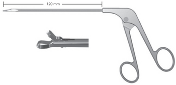 Product Vet Spectrum Arthroscopic Micro Grasping Forcep, 3.35in (85mm), Curved Up, 2.3mm Tip Width | SAH.A-700057 Image