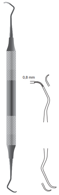 Product Spectrum Columbia Curette 2R/2L, 0.8mm Diameter, 7" (17.5cm) | SAH.790025 Image