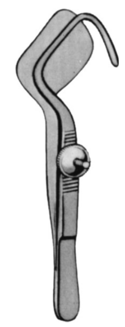 Product Vet Spectrum Snellen Entropium Forcep, 4in. (10cm), Screw Lock, Left | SAH.722628 Image