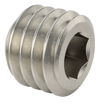 Product VOI Stainless Steel Set Screw, Flat Tip, 18-8, M5, 0.8mm Thread x 4mm Length | 92605A227 Image
