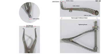 Product Spectrum Mini Stifle Distractor, 4.75" (12cm), 3mm Tip (3-20mm), Speedlock | SAH.25-7100 Image