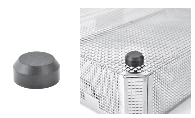 Product Vet Spectrum EverGreen Basket Stand, 10 mm Height, Black (4/PKG) | SAH.K3768 Image