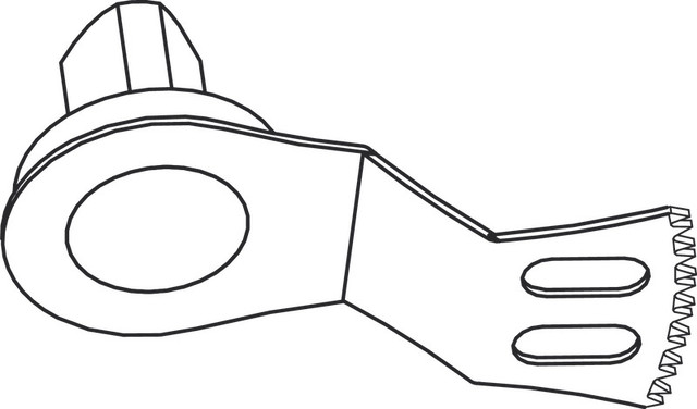 Product Aesculap Cranked Saw Blade for GB128R 11mm x 16mm x 0.5mm, 0.7mm incision width | GC580R Image