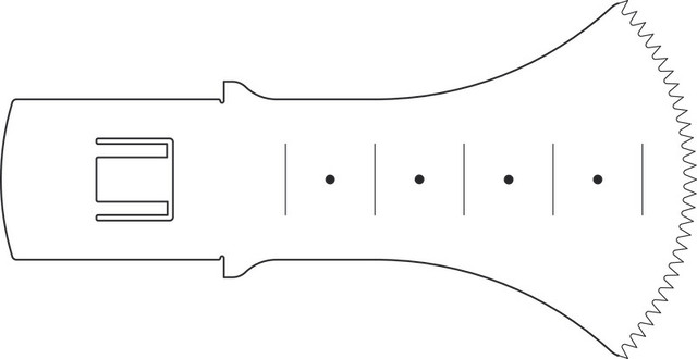 Product Aesculap Sternum Saw Blade Rapid Action 50mm x 40mm x 0.7mm, 0.9mm incision width | GC675R Image