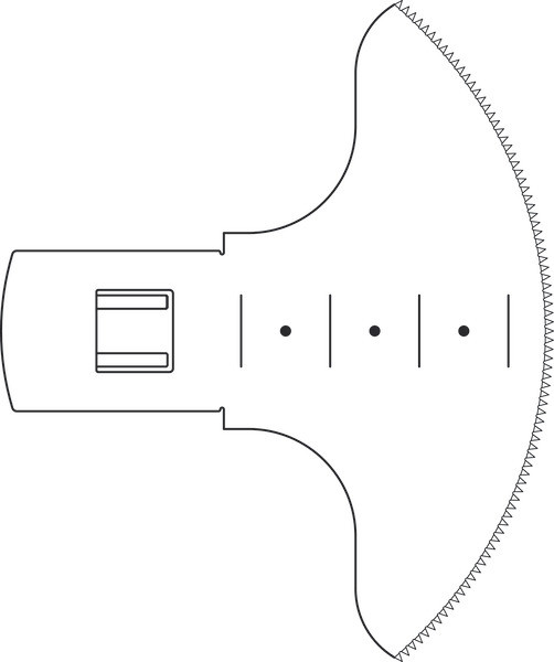 Product Aesculap Sternum Saw Blade Rapid Action 35mm x 75mm x 0.7mm, 0.9mm incision width | GC681R Image