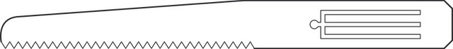 Product Aesculap Reciprocating Saw Blade, Sterile, 43mm x 7.5mm x 0.7mm, 0.9mm incision width | GC766R Image