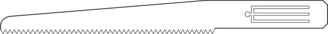 Product Aesculap Reciprocating Saw Blade, Sterile, 60mm x 9mm x 0.7mm, 0.9mm incision width | GC767R Image