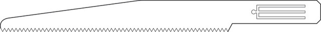 Product Aesculap Reciprocating Saw Blade, Sterile, 75mm x 10mm x 0.7mm, 0.9mm incision width | GC768R Image