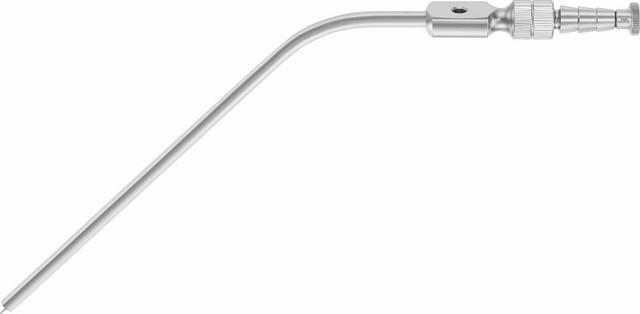 Product Aesculap Fergusson Suction Cannula 5.0mm Tip (15Fr), 215mm, Curved, Cylindrical, Rigid, Working Length 130mm | GF365R Image