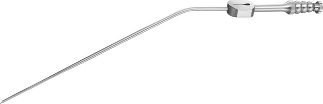 Product Aesculap Fukushima Suction Cannula, 1.0mm Tip (3Fr), 165mm, Curved, Malleable, Teardrop, Tapered, WL: 100mm | GF401R Image