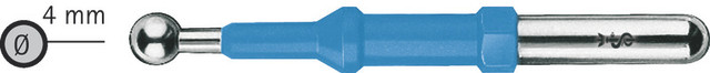 Product Aesculap Ball Electrode, Monopolar, Straight, 50mm (2in), Short Shaft, 4mm Diameter, Ball Diameter: 4mm | GK121R Image