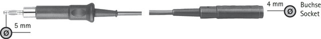 Product Aesculap Monopolar Connecting Cable, 3.5m, plug 5mm diameter, socket 4mm diameter | GK239 Image