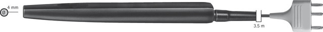 Product Aesculap Electrode Handle, monopolar, straight, 3.50 m (14in), 4mm diameter, without finger pushbutton | GK252Y Image