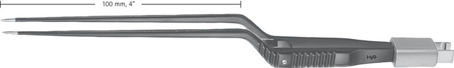 Product Aesculap Caspar Bipolar Forceps, straight, 195mm (7.75in), work. length: 100mm, jaw width: 1mm, bayonet | GK940R Image