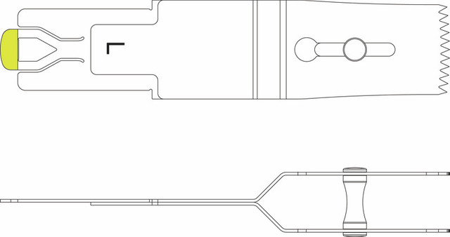 Product Aesculap ELAN 4 Sagittal L Saw Blade 20mm x 15mm x 9mm - For GA731/GA831 | GP529R Image