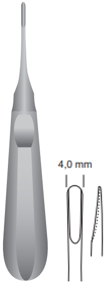 Product Spectrum Dental Luxator, Straight, Thin Handle, 4mm Tip | SAH.790110 Image