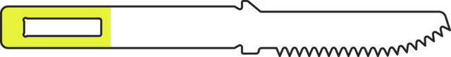 Product Aesculap ELAN 4 Micro Reciprocating Saw Blade 13mm x 0.3mm x 0.3mm, pkg/5 | GP544R Image