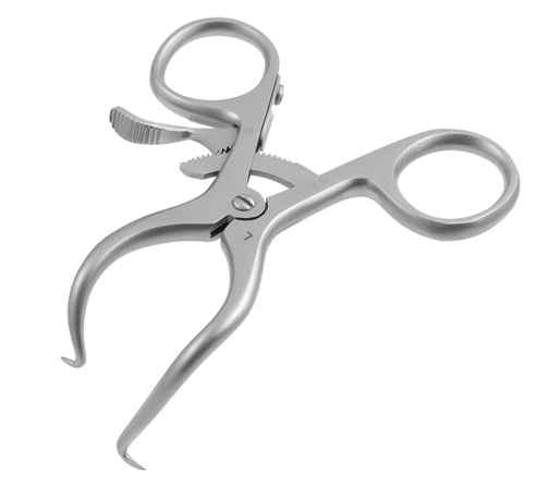Product Spectrum Asymmetric Gelpi Retractor, 4" (10cm), 1 Long Leg, Ratchet (Pair - Left and Right) | SAH.25-3120 Image