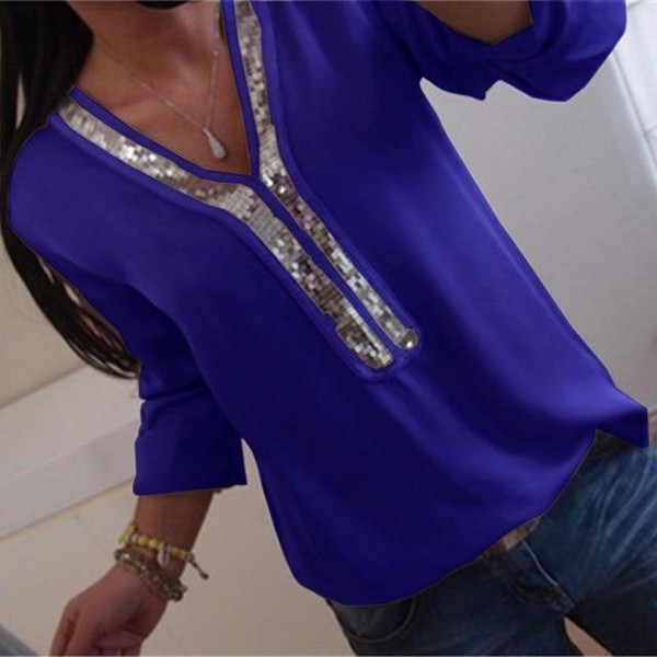 Blouse Col en Sequins zaxx