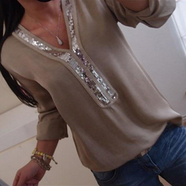 Blouse Col en Sequins zaxx