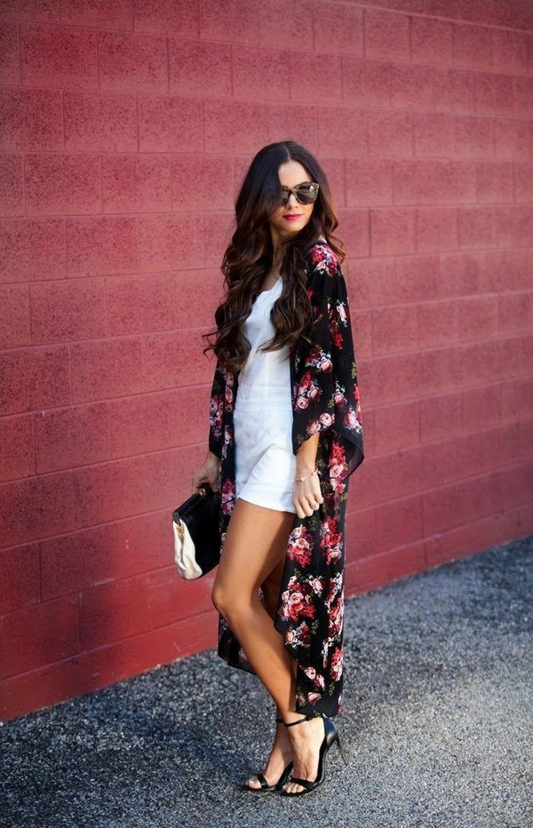 Kimono boho a fleurs zaxx