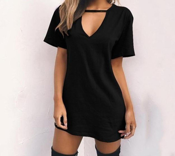 Mini Robe Unie Ras-du-cou zaxx