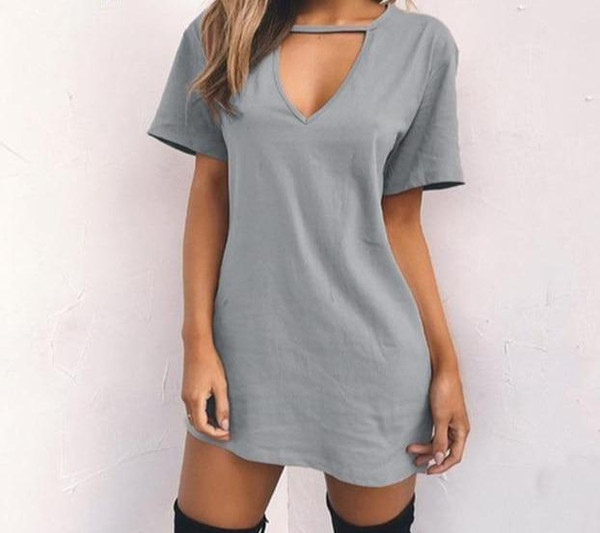 Mini Robe Unie Ras-du-cou zaxx