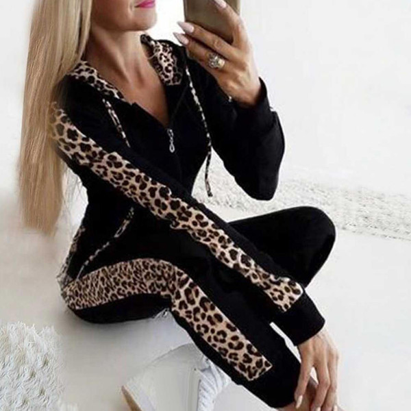 Ensemble Survetement Deux Pieces Leopard Ensemble Survetement Deux Pieces Leopard zaxx