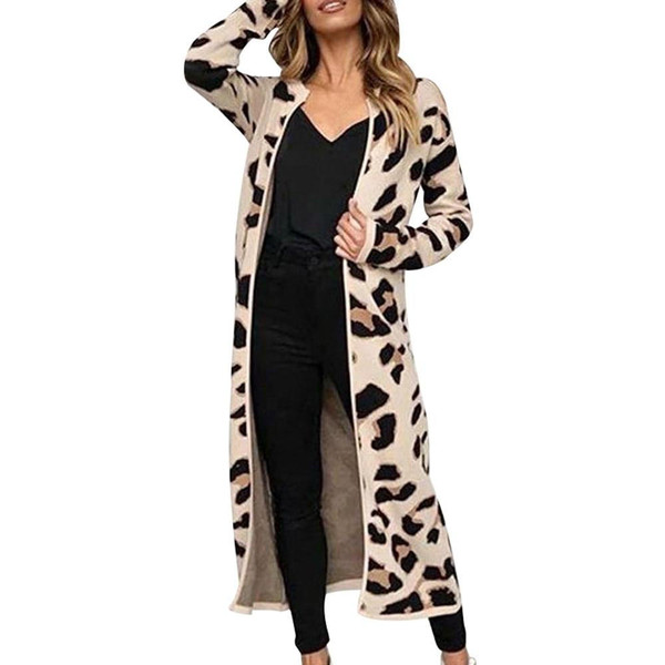 Manteau Leopard a Manches Longues zaxx