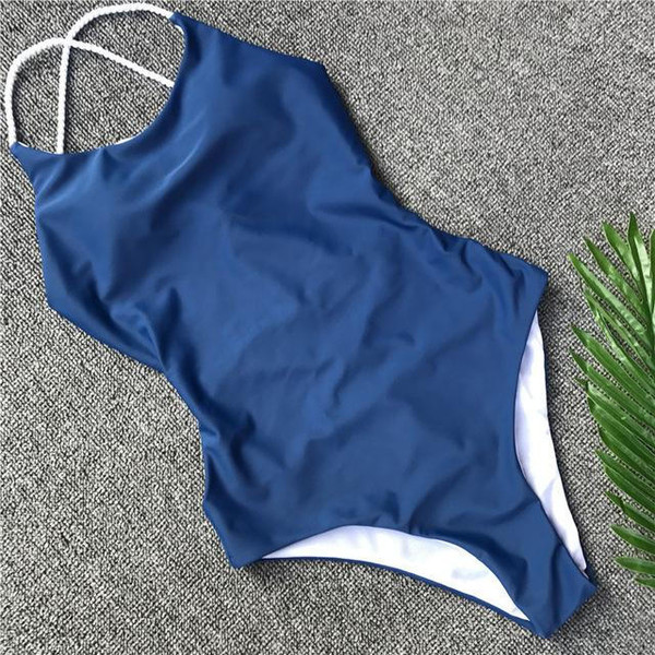 Maillot de bain une piece dos nu et a effet bandage zaxx