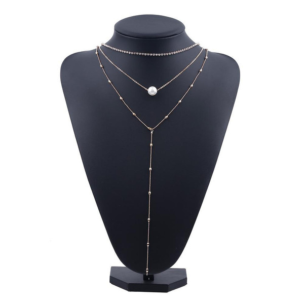 Collier Ras du cou avec Pendentif Perle zaxx