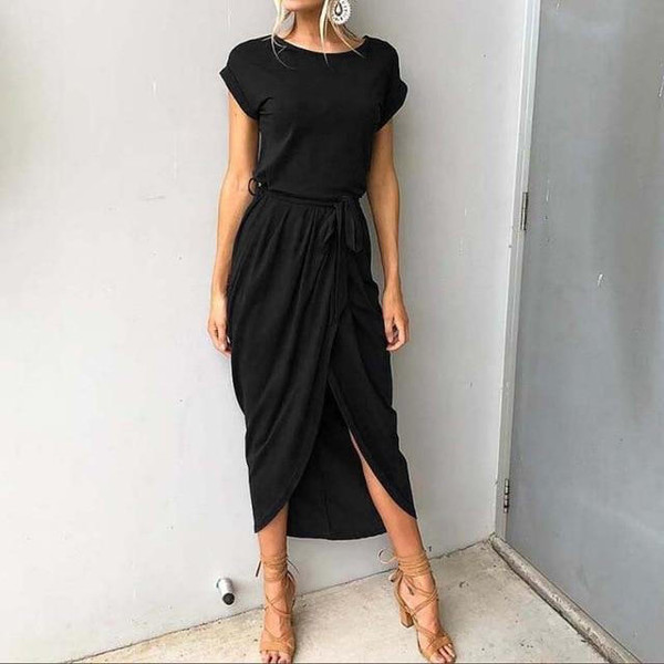 Maxi Robe Manches Courtes Maxi Robe Manches Courtes zaxx