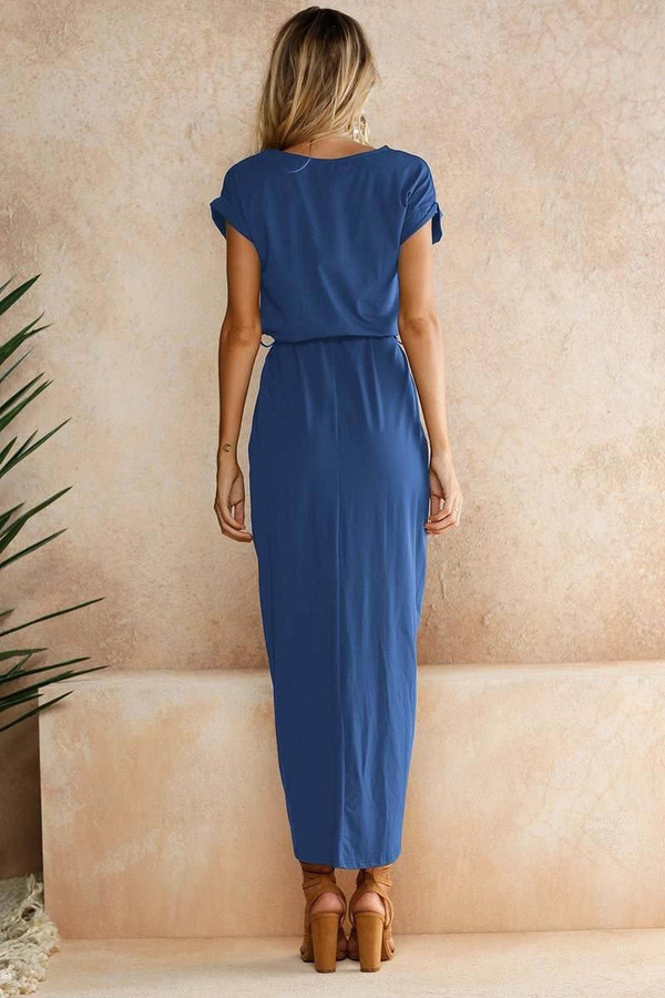 Maxi Robe Manches Courtes Maxi Robe Manches Courtes zaxx